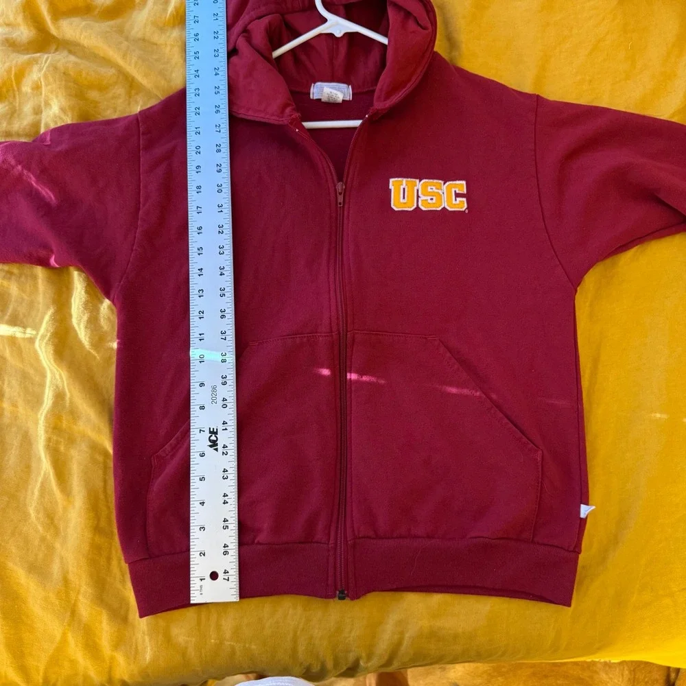 Third‎ Street USC Trojans Youth XL Full Zip Hoodie Red 665NS Made in USA
